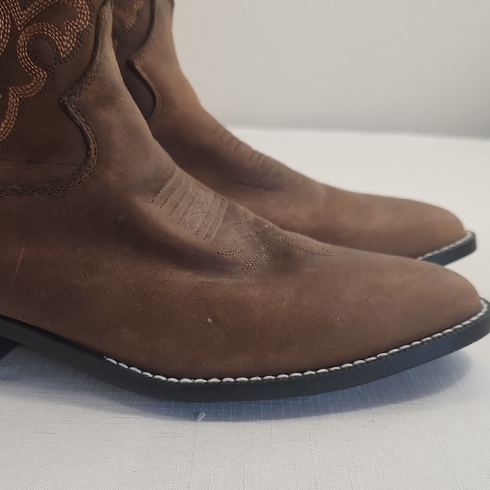 Justin Boots Dark Brown Western Boots - Picture 2 of 12